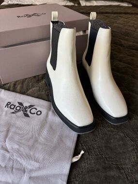 Rag & Co Theron Chelsea Upfront White Boot 38